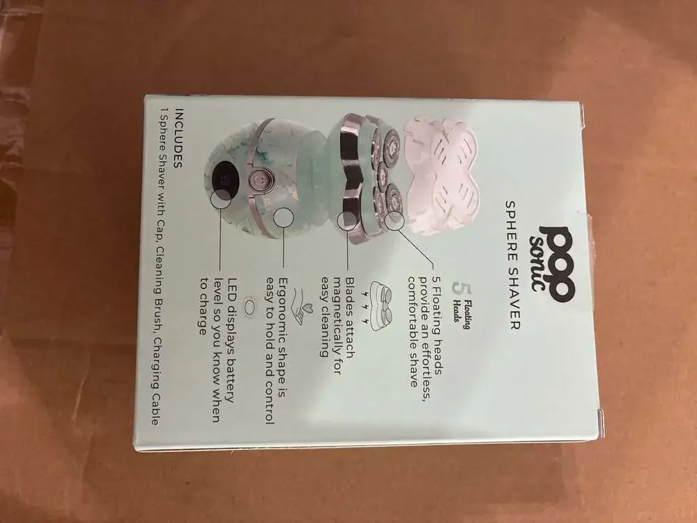 Pop Sonic Sphere Rechargeable Unisex 5-Head Shaver - Mint Marble